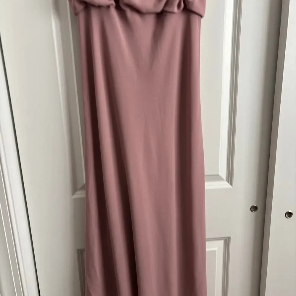 NWT Jenny Yoo Bianca Gown Dress Whipped Apricot Pebbled Crepe Sz 10 - Picture 4 of 16